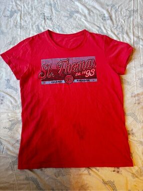 Amazon Red St. Thomas Graphic Short Sleeve Tee
